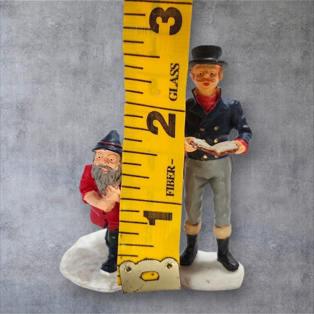 Lemax Christmas Village Figurines Victorian Caroler Elf Helper Pair Vintage